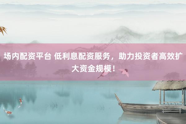 场内配资平台 低利息配资服务，助力投资者高效扩大资金规模！