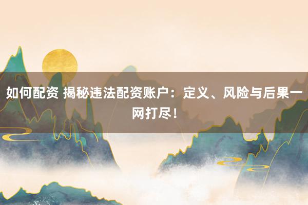 如何配资 揭秘违法配资账户：定义、风险与后果一网打尽！