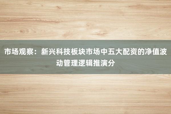 市场观察：新兴科技板块市场中五大配资的净值波动管理逻辑推演分