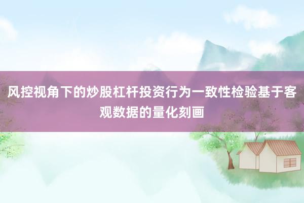 风控视角下的炒股杠杆投资行为一致性检验基于客观数据的量化刻画