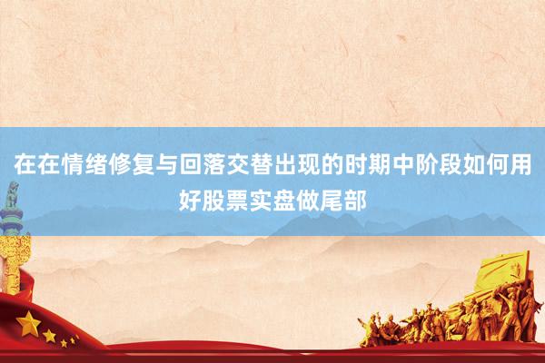 在在情绪修复与回落交替出现的时期中阶段如何用好股票实盘做尾部