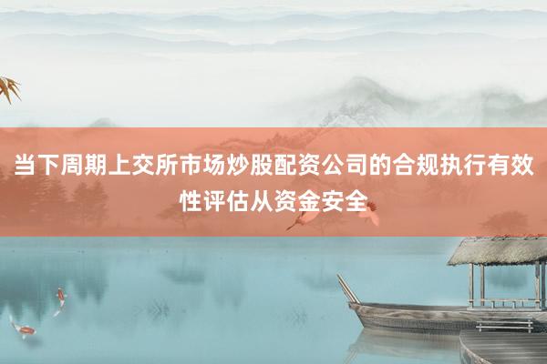当下周期上交所市场炒股配资公司的合规执行有效性评估从资金安全
