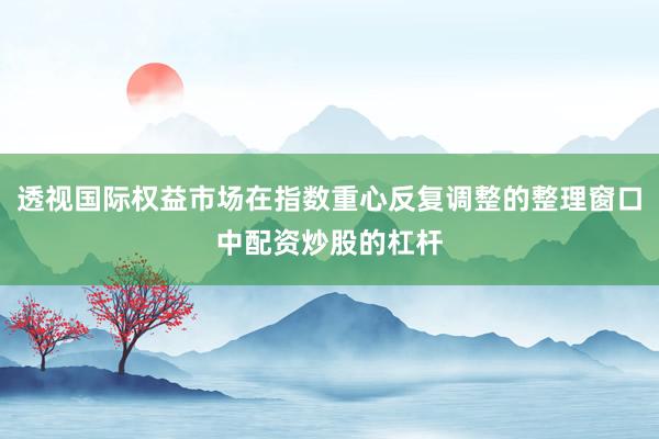 透视国际权益市场在指数重心反复调整的整理窗口中配资炒股的杠杆